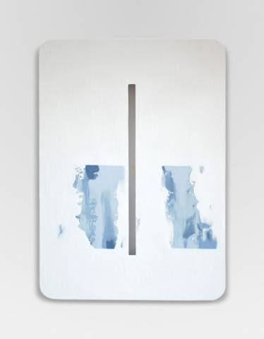 Terzo meridiano, 2014, olio su tavola, cm 70 x 50